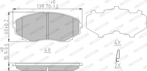 Ferodo FDB1757 - Kit de plaquettes de frein, frein à disque cwaw.fr