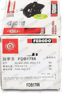 Ferodo FDB1786 - Kit de plaquettes de frein, frein à disque cwaw.fr