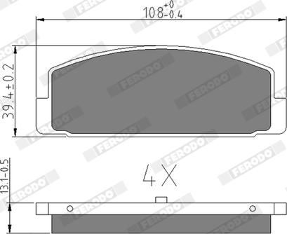 Ferodo FDB372 - Kit de plaquettes de frein, frein à disque cwaw.fr