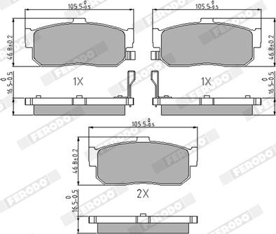 Ferodo FDB796 - Kit de plaquettes de frein, frein à disque cwaw.fr