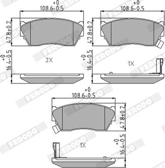 Ferodo FDB763 - Kit de plaquettes de frein, frein à disque cwaw.fr