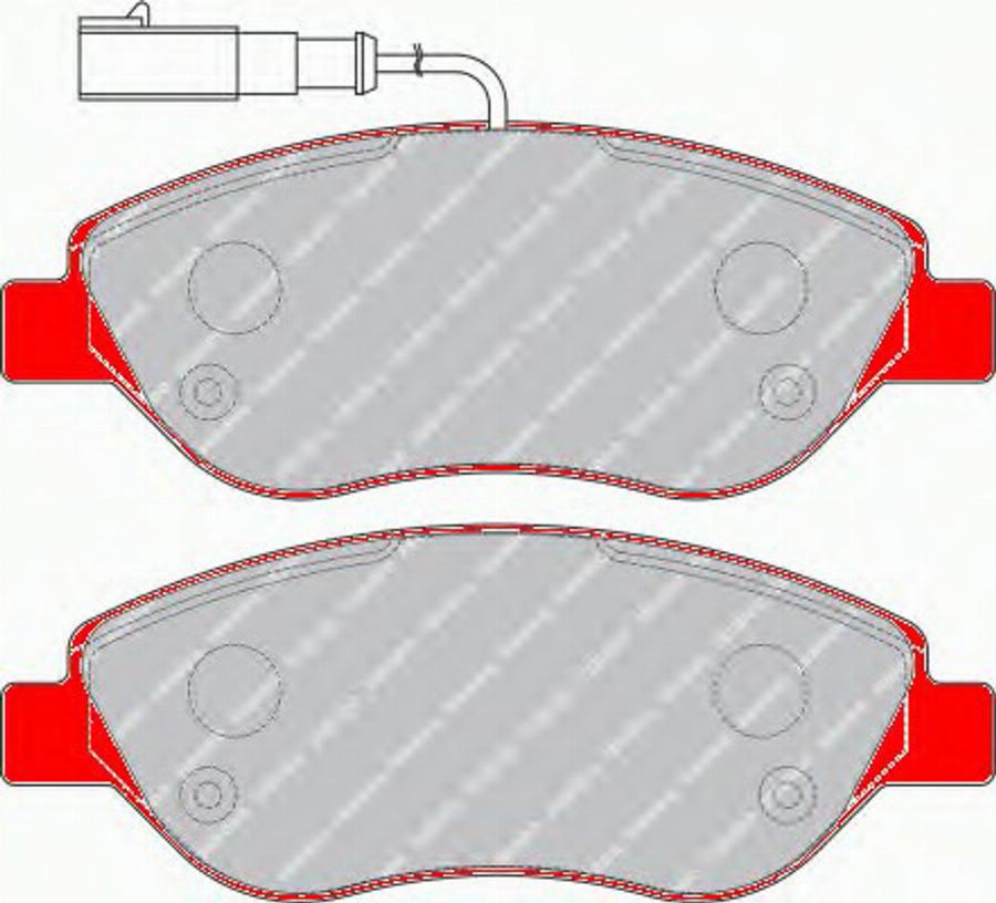 Ferodo FDS1468 - Kit de plaquettes de frein, frein à disque cwaw.fr