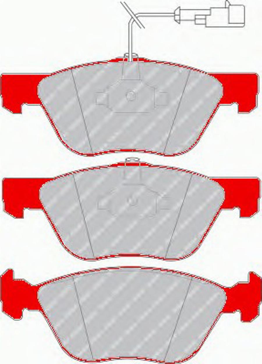 Ferodo FDS1052 - Kit de plaquettes de frein, frein à disque cwaw.fr