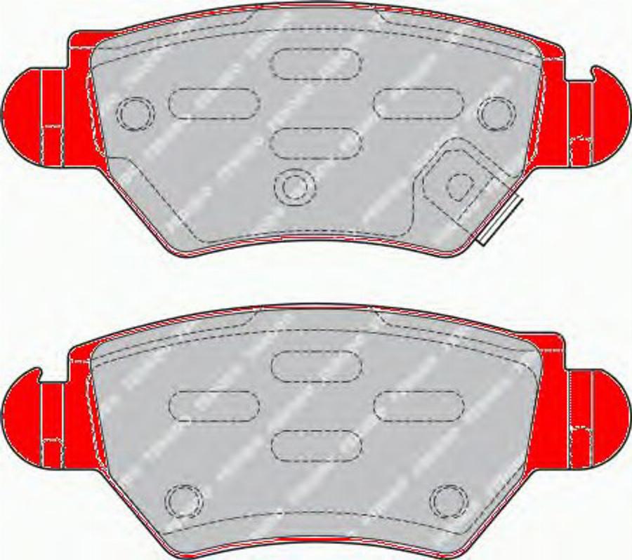 Ferodo FDS1294 - Kit de plaquettes de frein, frein à disque cwaw.fr