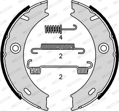 Ferodo FSB4190 - Jeu de mâchoires de frein, frein de stationnement cwaw.fr