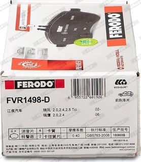 Ferodo FVR1498-D - Kit de plaquettes de frein, frein à disque cwaw.fr