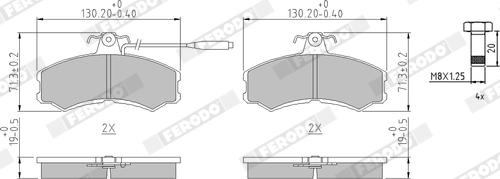 Ferodo FVR287 - Kit de plaquettes de frein, frein à disque cwaw.fr