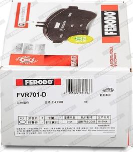 Ferodo FVR701-D - Kit de plaquettes de frein, frein à disque cwaw.fr