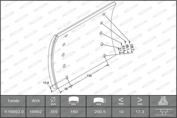 Ferodo K19892.0TG - Kit de garnitures de frein, frein à tambour cwaw.fr