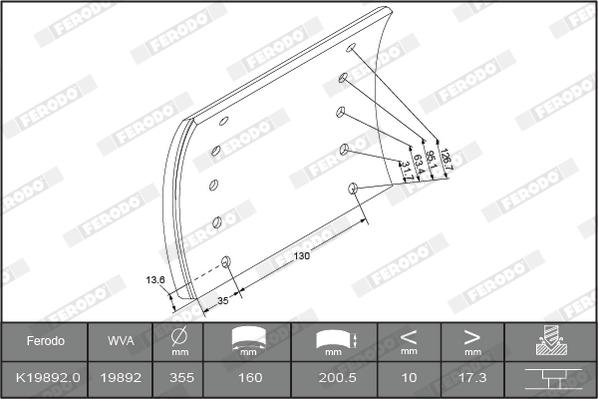 Ferodo K19892.1-F3504 - Kit de garnitures de frein, frein à tambour cwaw.fr