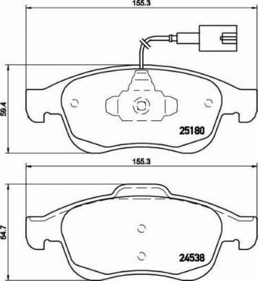 FIAT 77365355 - Kit de plaquettes de frein, frein à disque cwaw.fr