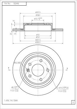 FI.BA FBD446 - Disque de frein cwaw.fr