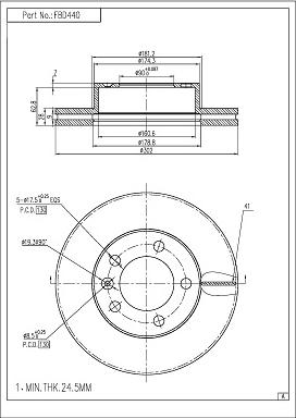 FI.BA FBD440 - Disque de frein cwaw.fr