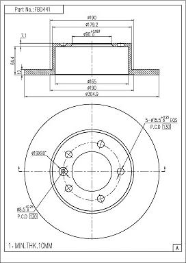 FI.BA FBD441 - Disque de frein cwaw.fr