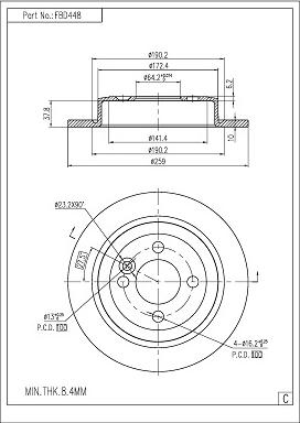 FI.BA FBD448 - Disque de frein cwaw.fr