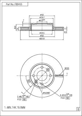 FI.BA FBD455 - Disque de frein cwaw.fr