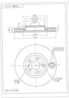 FI.BA FBD419 - Disque de frein cwaw.fr