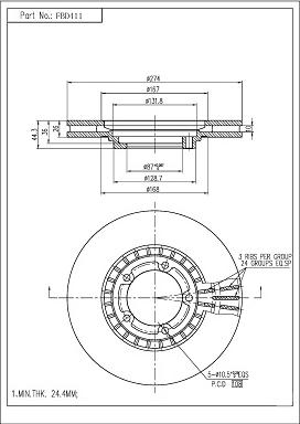 FI.BA FBD411 - Disque de frein cwaw.fr