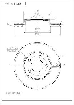 FI.BA FBD418 - Disque de frein cwaw.fr