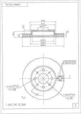 FI.BA FBD487 - Disque de frein cwaw.fr