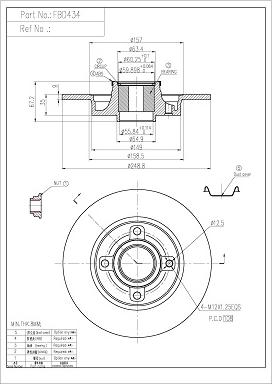 FI.BA FBD434 - Disque de frein cwaw.fr