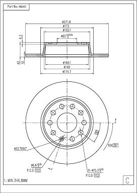 FI.BA FBD437 - Disque de frein cwaw.fr