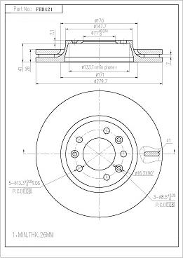 FI.BA FBD421 - Disque de frein cwaw.fr