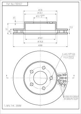 FI.BA FBD427 - Disque de frein cwaw.fr