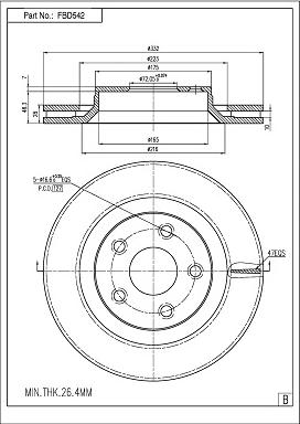 FI.BA FBD542 - Disque de frein cwaw.fr