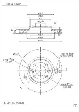 FI.BA FBD514 - Disque de frein cwaw.fr