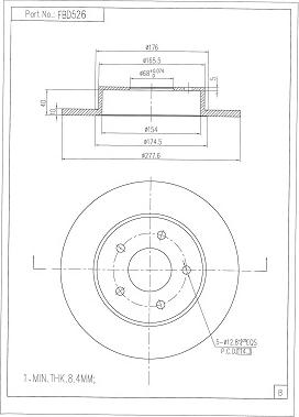 FI.BA FBD526 - Disque de frein cwaw.fr