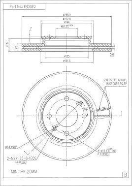 FI.BA FBD520 - Disque de frein cwaw.fr