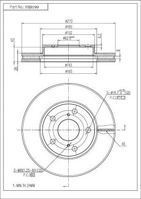 FI.BA FBD199 - Disque de frein cwaw.fr