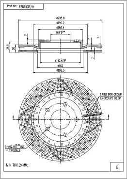 FI.BA FBD193R/H - Disque de frein cwaw.fr