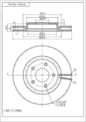 FI.BA FBD193 - Disque de frein cwaw.fr