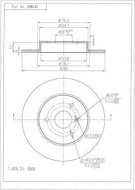 FI.BA FBD147 - Disque de frein cwaw.fr