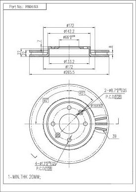 FI.BA FBD153 - Disque de frein cwaw.fr