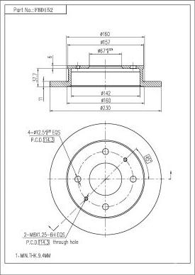 FI.BA FBD152 - Disque de frein cwaw.fr