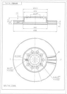 FI.BA FBD165 - Disque de frein cwaw.fr