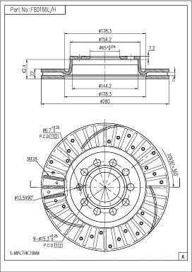 FI.BA FBD166L/H - Disque de frein cwaw.fr