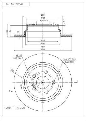 FI.BA FBD163 - Disque de frein cwaw.fr