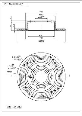 FI.BA FBD167R/H - Disque de frein cwaw.fr