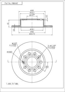 FI.BA FBD167 - Disque de frein cwaw.fr