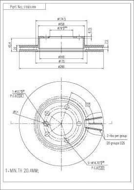 FI.BA FBD109 - Disque de frein cwaw.fr