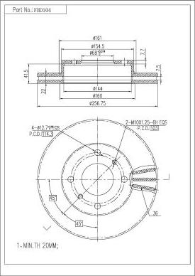 FI.BA FBD104 - Disque de frein cwaw.fr