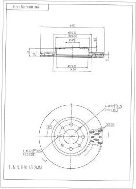 FI.BA FBD106 - Disque de frein cwaw.fr