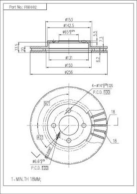 FI.BA FBD102 - Disque de frein cwaw.fr