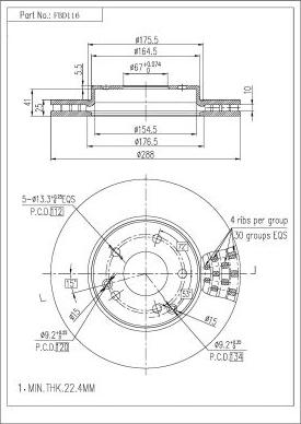 FI.BA FBD116 - Disque de frein cwaw.fr