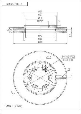 FI.BA FBD112 - Disque de frein cwaw.fr