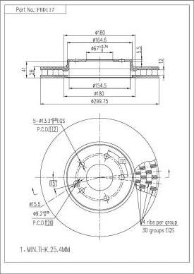 FI.BA FBD117 - Disque de frein cwaw.fr